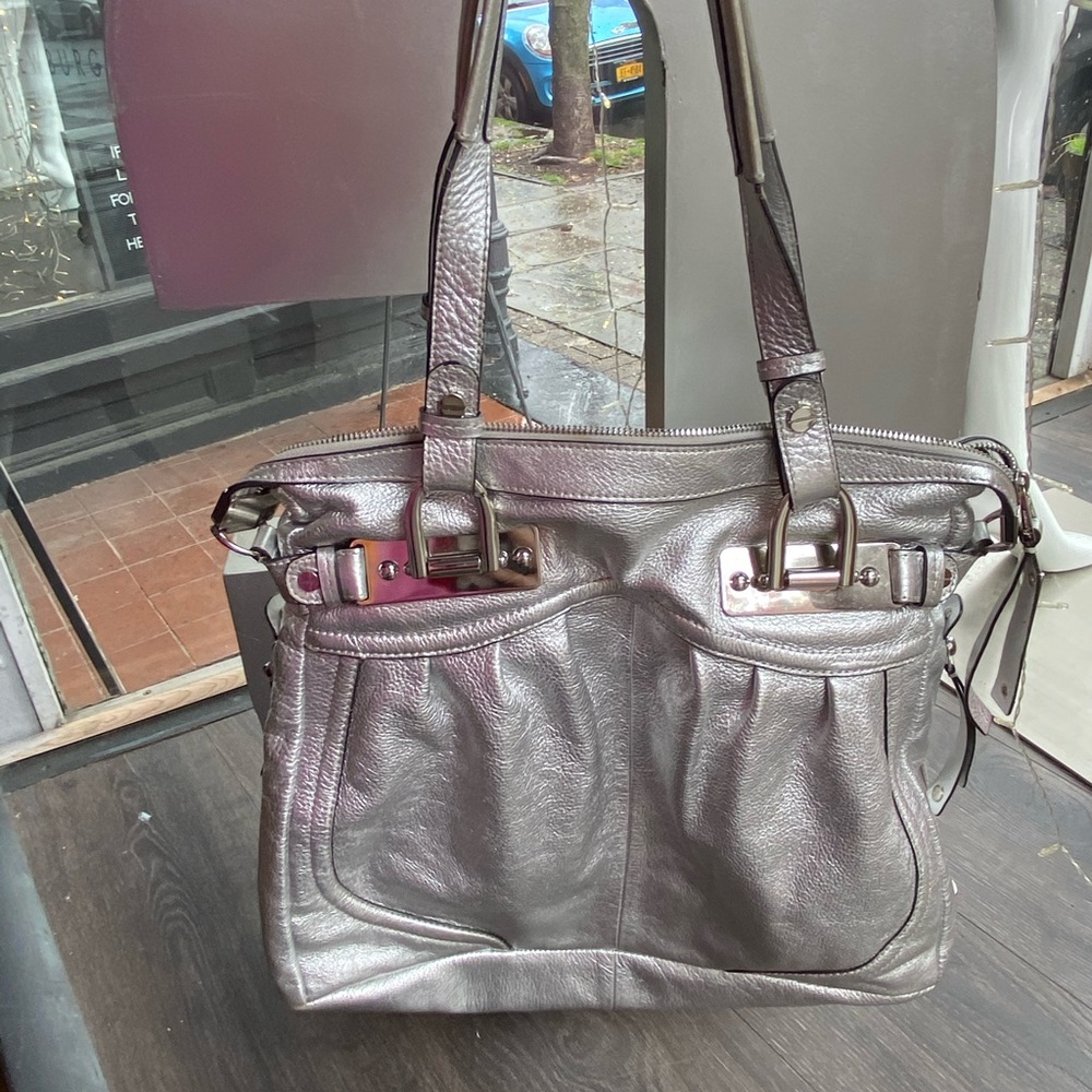 B Makowsky Silver Bag